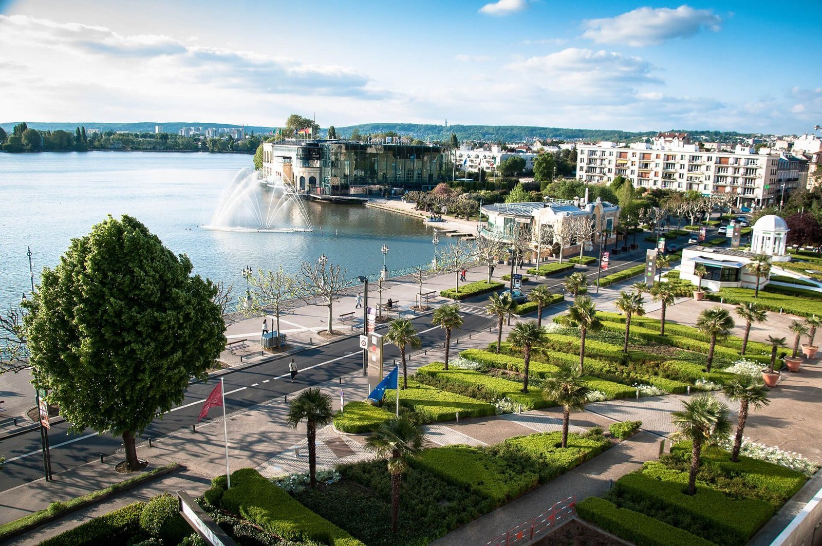Vue aérienne lac Enghien-les-Bains — Val d'Oise, à 5 min des love rooms