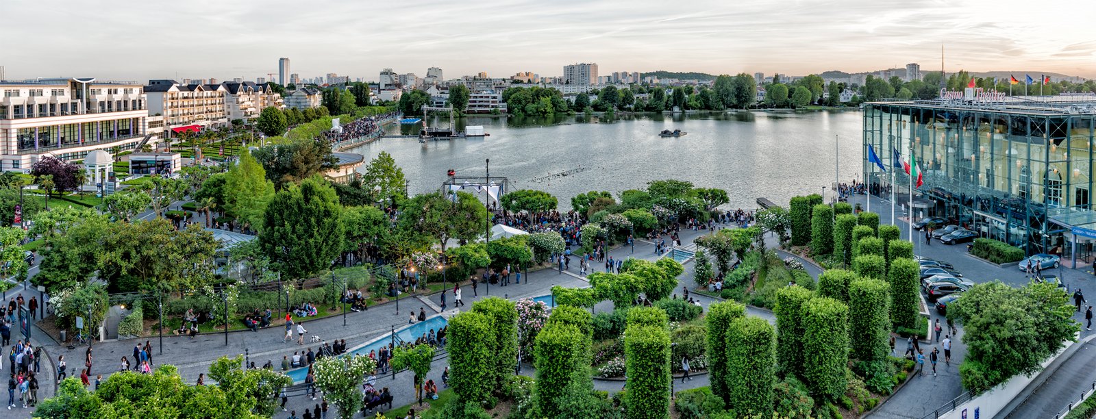 Vue aérienne ville Enghien-les-Bains — 20 min de Paris